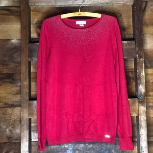 Calvin Klein Red Sparkle Sweater